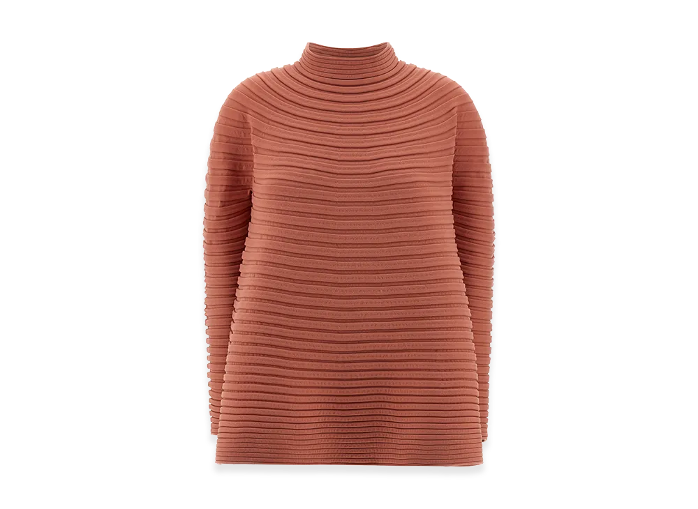 PLEATS PLEASE ISSEY MIYAKE Women's Bounce Knit Top "Pink"