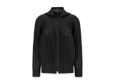 PLEATS PLEASE ISSEY MIYAKE Women's Fluffy Basics Cardigan "Black"