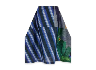 PLEATS PLEASE ISSEY MIYAKE Women's City Collage Skirt "Blue"