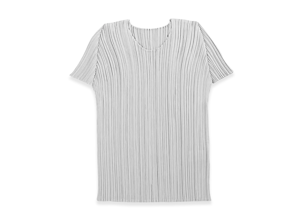 PLEATS PLEASE ISSEY MIYAKE Women's Short Sleeve Top "Cool Gray"