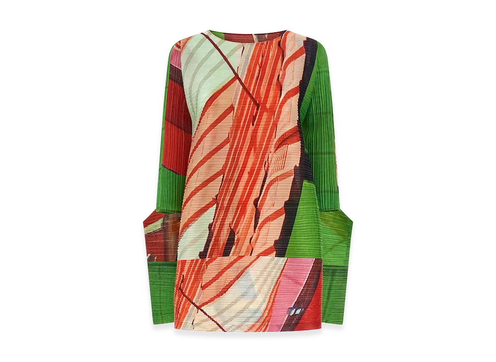 PLEATS PLEASE ISSEY MIYAKE Women's City Collage Dress "Multicolor"