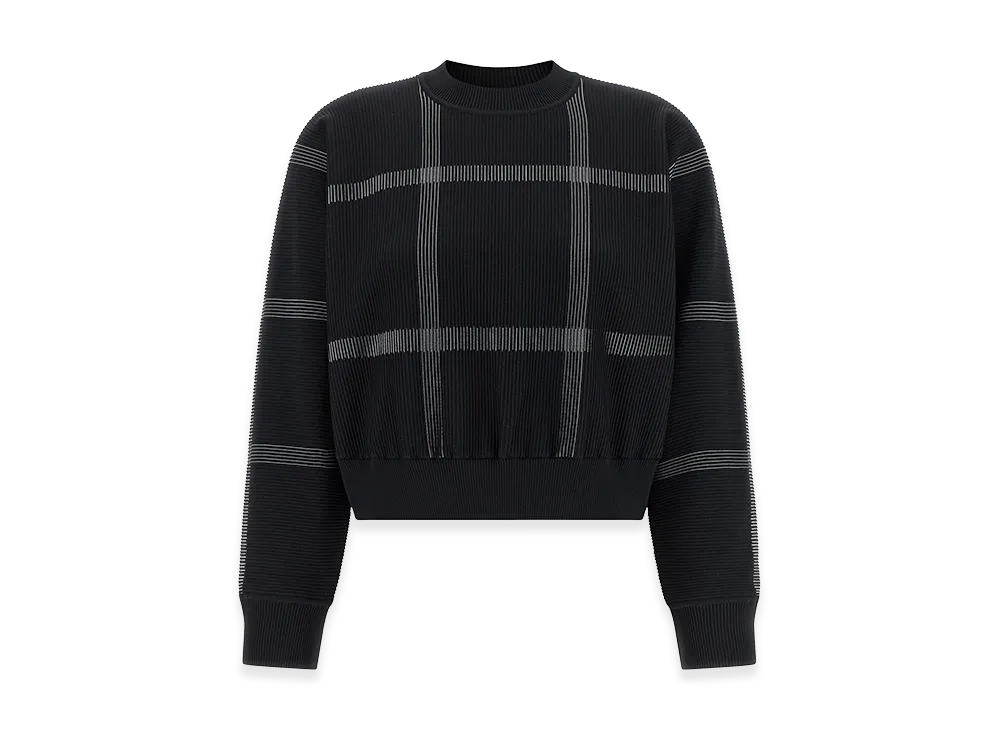 PLEATS PLEASE ISSEY MIYAKE Women's Crossing Knit Sweater "Black"