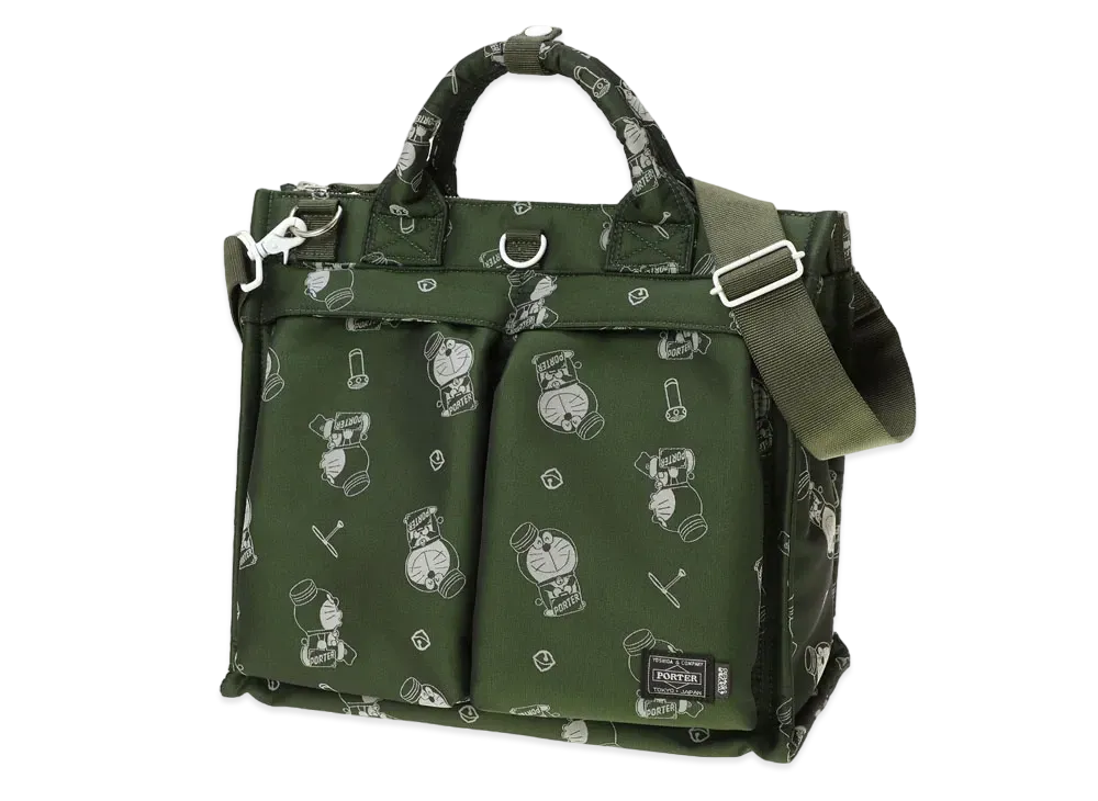 PORTER x Doraemon 2Way Tote Bag "Olive"