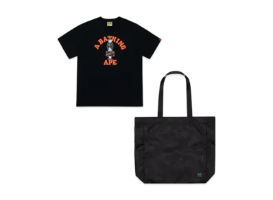 PORTER x A BATHING APE Tee & Tote Set "Black"