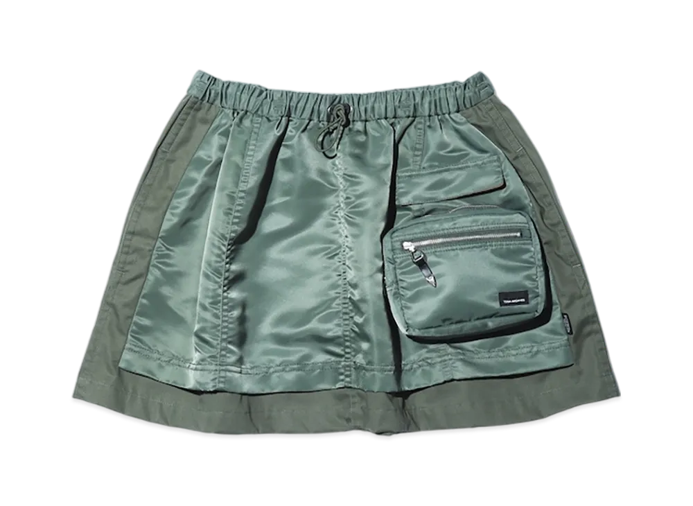 PORTER x TOGA Nylon mini skirt SP "Khaki"