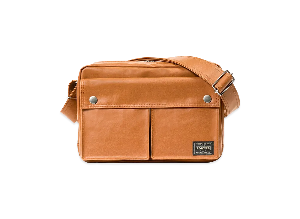 PORTER FREE STYLE Sling Bag W Zip "Camel"
