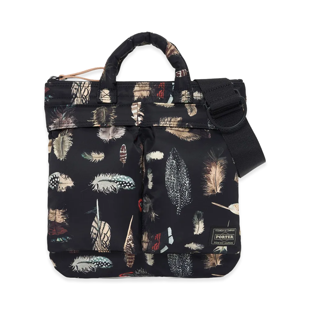 PORTER Feather Camo Helmet Bag (S) "Black"