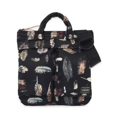 PORTER Feather Camo Helmet Bag (S) "Black"