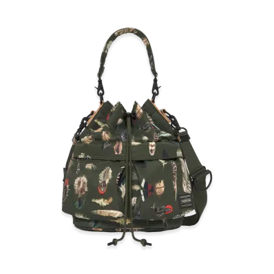 PORTER Feather Camo Tool Bag "Green"