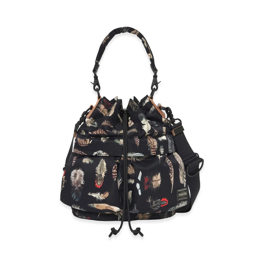 PORTER Feather Camo Tool Bag "Black"