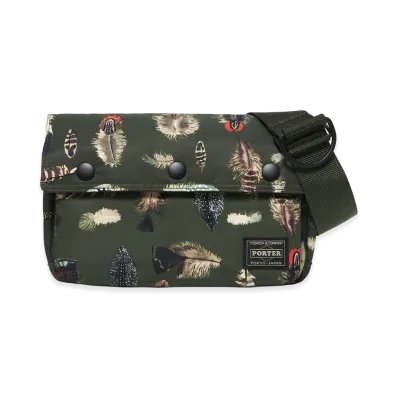 PORTER Feather Camo Envelope Bag "Green"