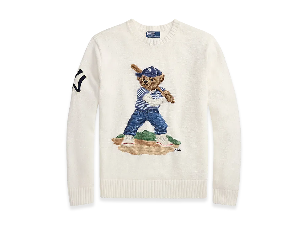 Polo Ralph Lauren x MLB Yankees Bear Sweater "Deckwash White Combo"