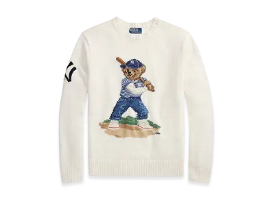 Polo Ralph Lauren x MLB Yankees Bear Sweater "Deckwash White Combo"