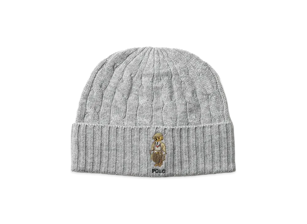 Polo Ralph Lauren Charles Bear Cable Beanie "Andover Heather"