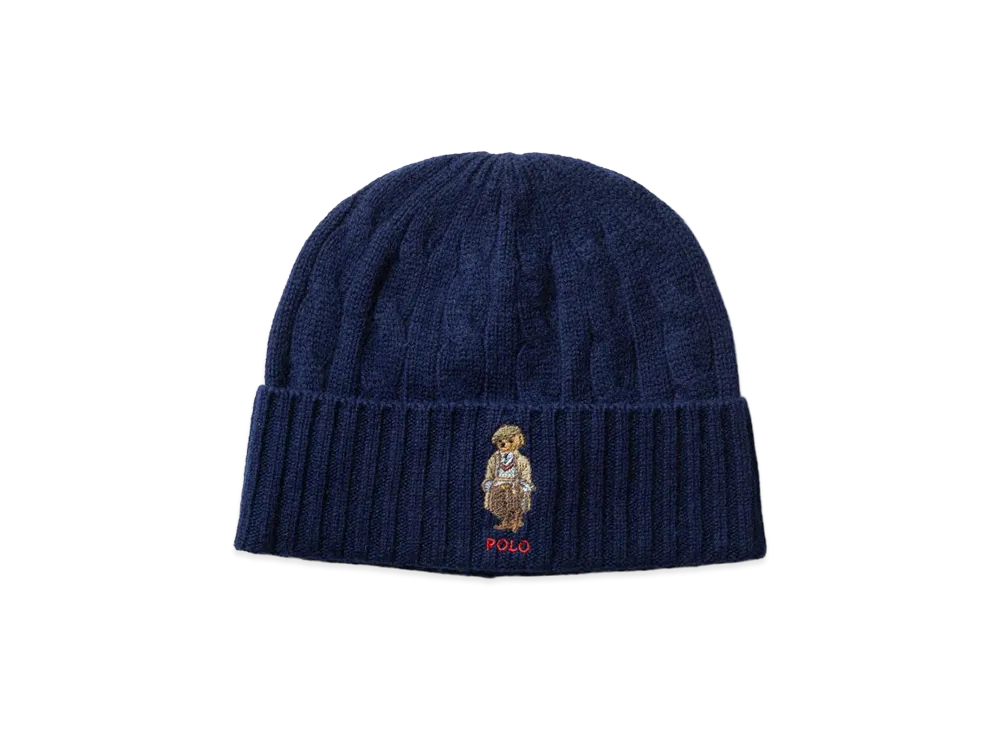 Polo Ralph Lauren Charles Bear Cable Beanie "Newport Navy"