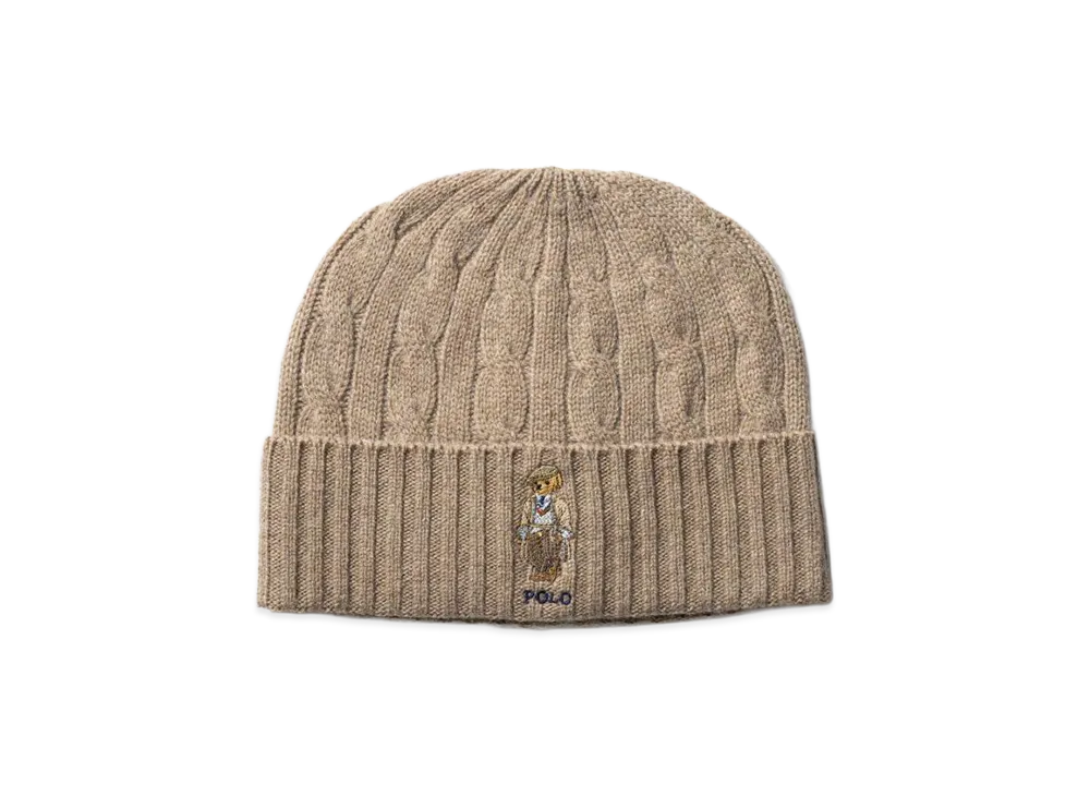 Polo Ralph Lauren Charles Bear Cable Beanie "Italian Hthr"