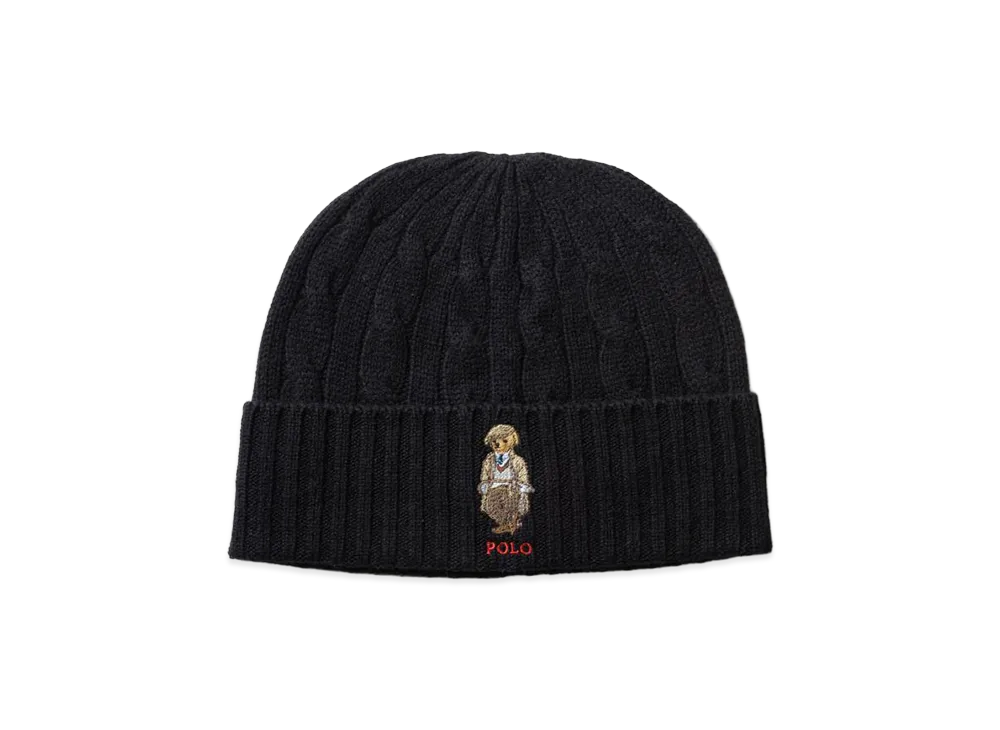 Polo Ralph Lauren Charles Bear Cable Beanie "Polo Black"