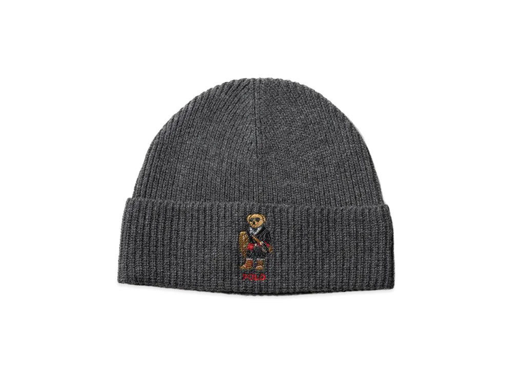 Polo Ralph Lauren Holiday Bear Beanie "Charcoal Heather"