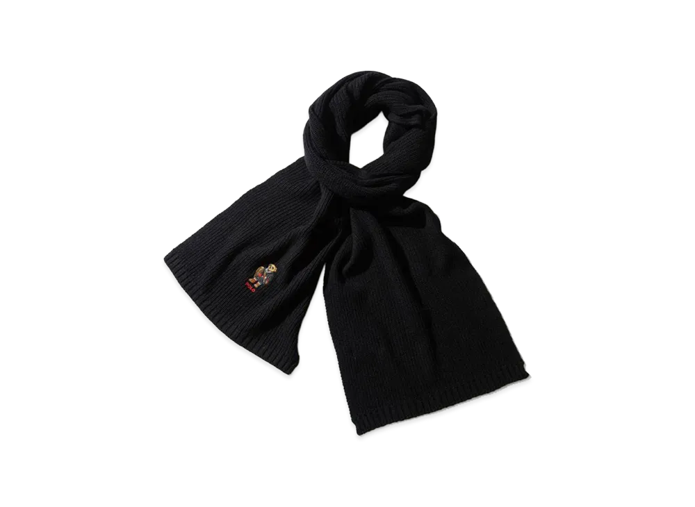 Polo Ralph Lauren Holiday Bear Scarf "Polo Black"