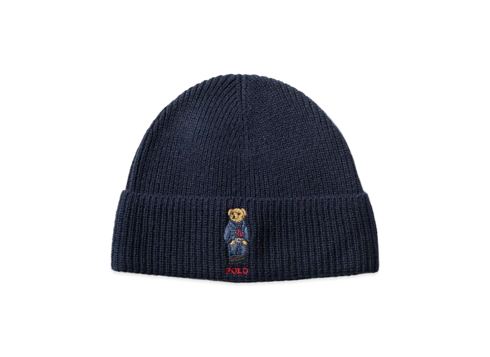 Polo Ralph Lauren Solid Denim Bear Beanie "Andover Hthr"
