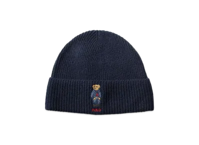 Polo Ralph Lauren Solid Denim Bear Beanie "Andover Hthr"