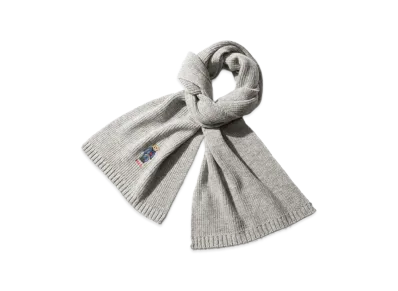 Polo Ralph Lauren Solid Denim Bear Scarf "Andover Hthr"