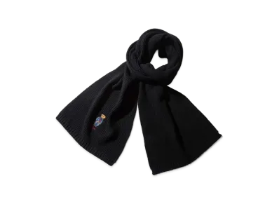Polo Ralph Lauren Solid Denim Bear Scarf "Polo Black"