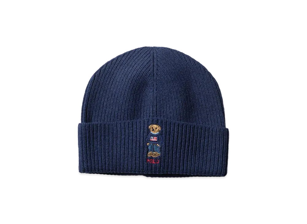 Polo Ralph Lauren Solid Flag Bear Beanie "Classic Navy"