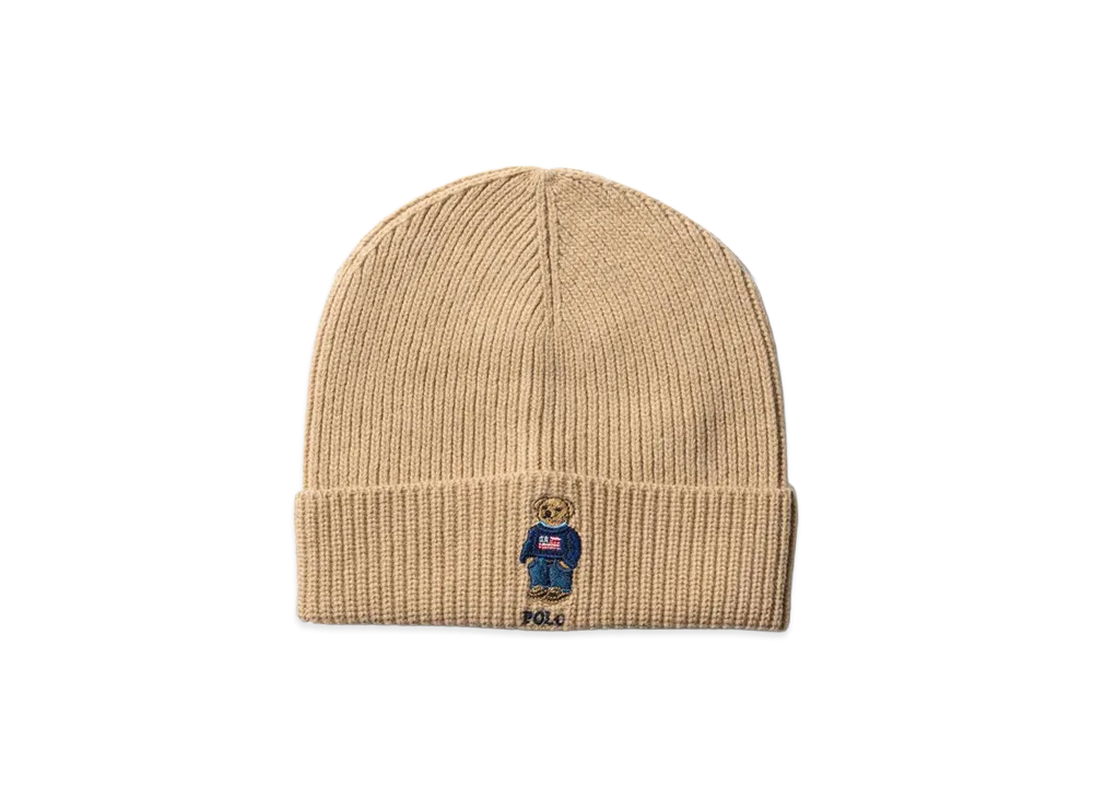 Polo Ralph Lauren Solid Flag Bear Beanie "Classic Camel"