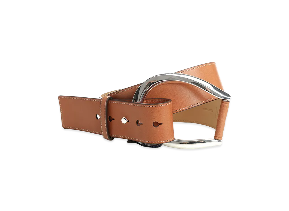 Polo Ralph Lauren Women's Leather Belt With Stirrup Buckle "Brown"