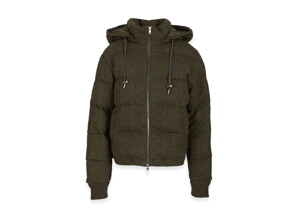 Polo Ralph Lauren Women's Cashmere And Wool Down Jacket "Khaki"