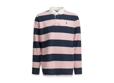 Polo Ralph Lauren "Rugby" Polo Shirt With Buttons "Pink/Navy"