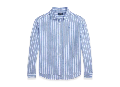 Polo Ralph Lauren Kids Camicia A Righe "Light Blue"