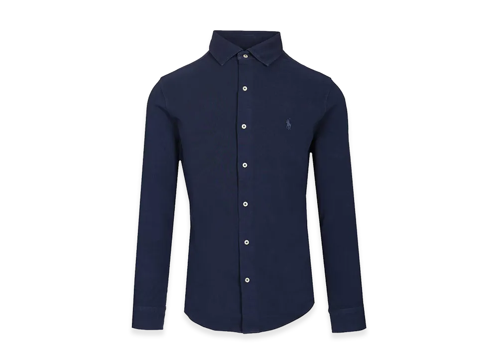 Polo Ralph Lauren Cotton Piquet Shirt "Navy"