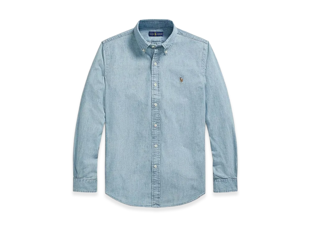 Polo Ralph Lauren Custom-Fit Chambray Shirt "Light Blue"