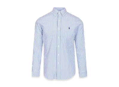 Polo Ralph Lauren Custom-Fit Striped Poplin Shirt "Light Blue"