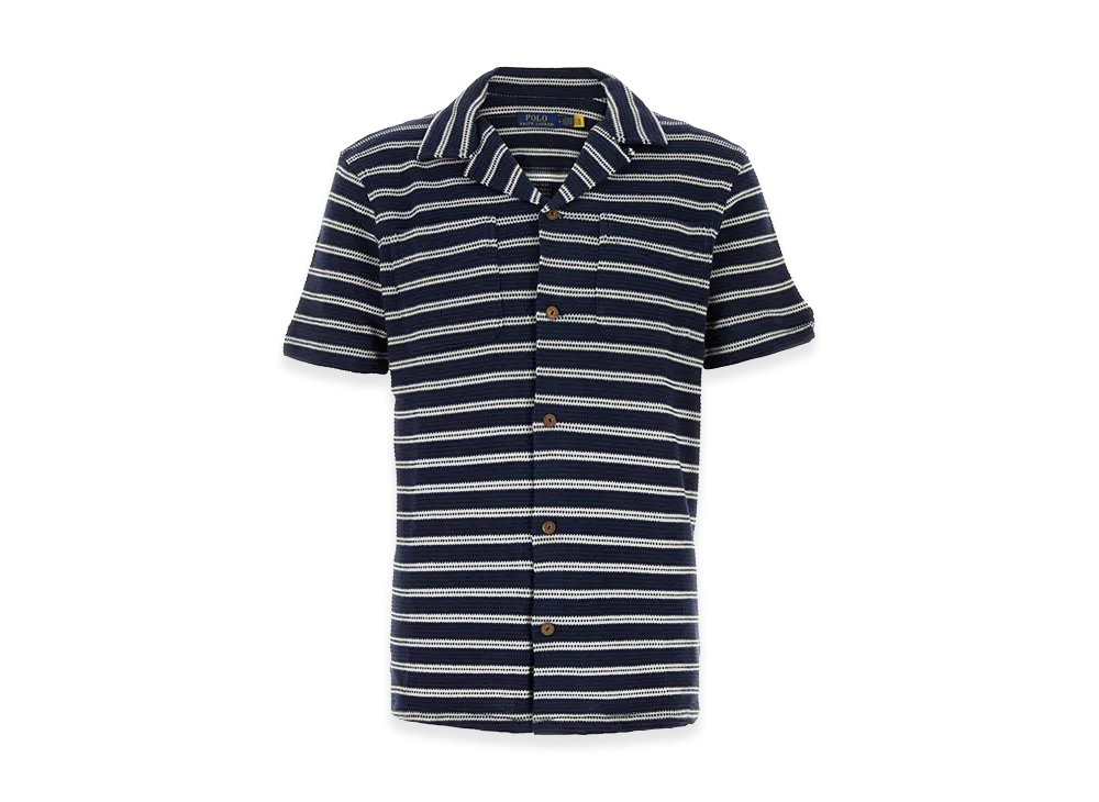 Polo Ralph Lauren Embroidered Cotton Blend Shirt "Blue"