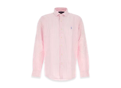 Polo Ralph Lauren Embroidered Linen Blend Shirt "Pink"