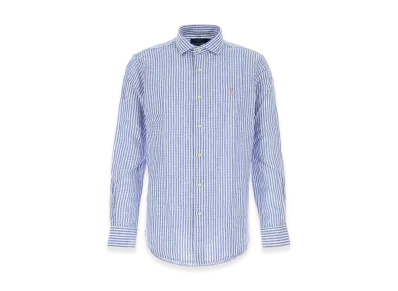 Polo Ralph Lauren Embroidered Linen Blend Shirt "Blue"