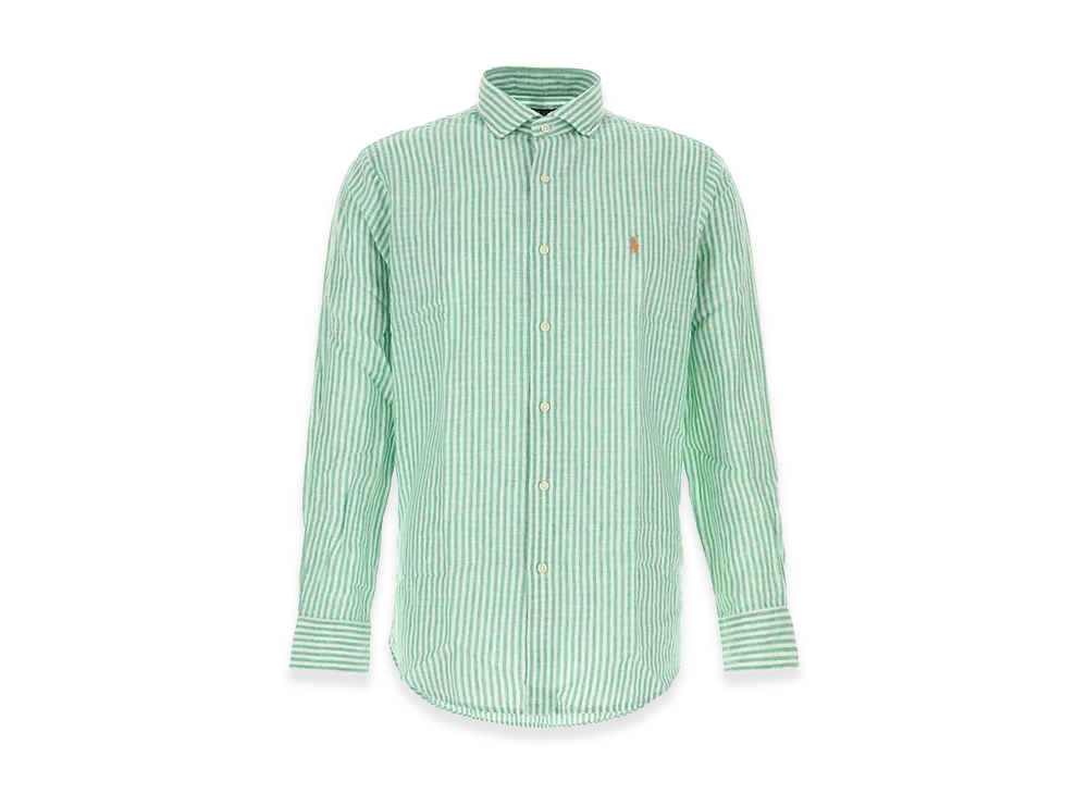 Polo Ralph Lauren Embroidered Linen Blend Shirt "Green"