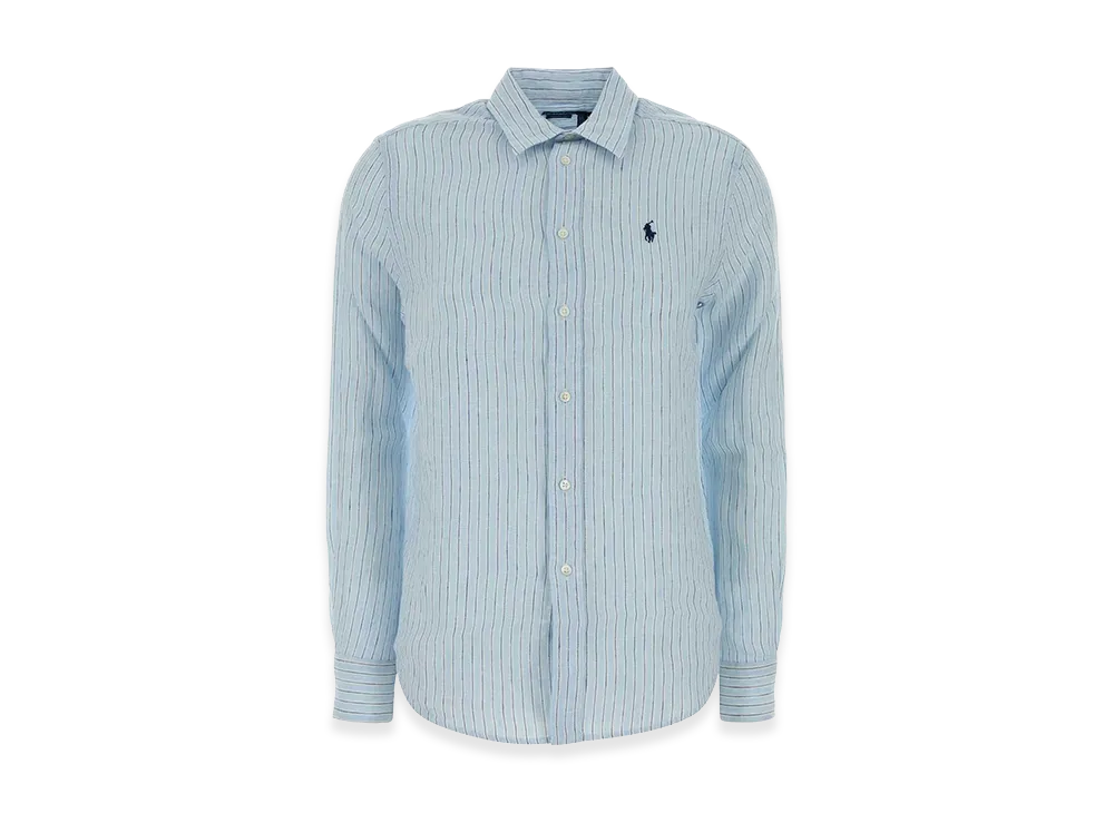 Polo Ralph Lauren Women's Embroidered Linen Shirt "Blue"