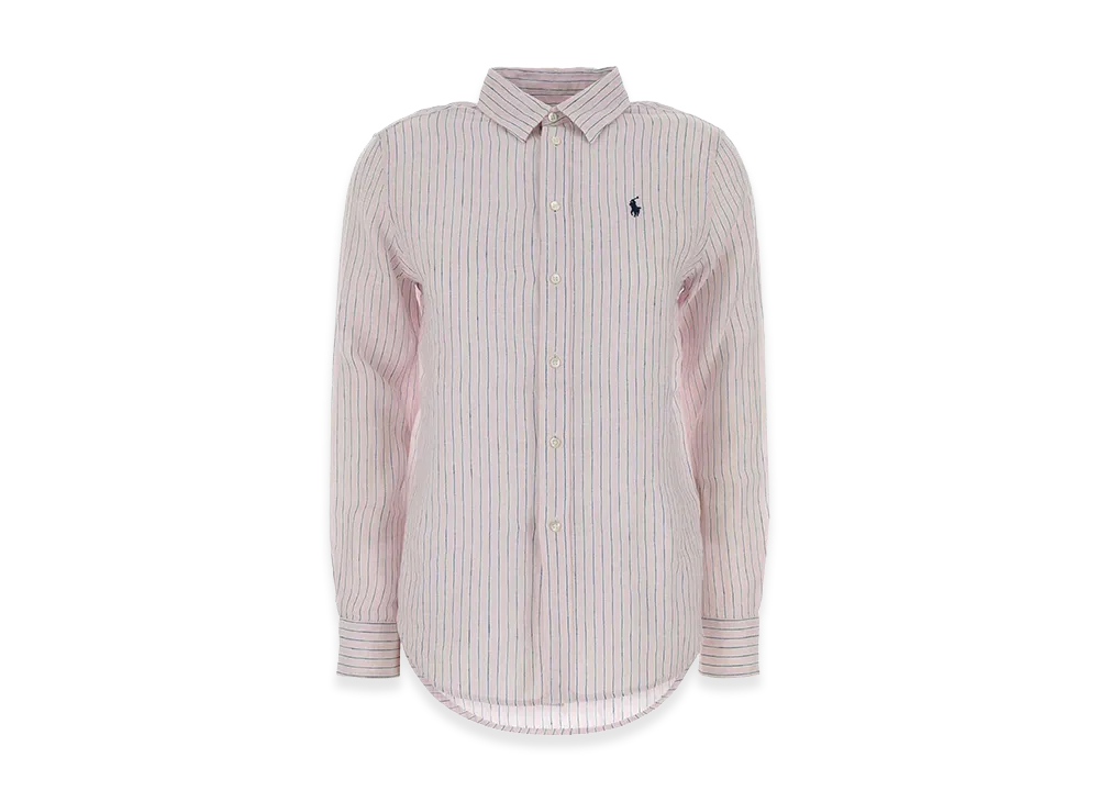 Polo Ralph Lauren Women's Embroidered Linen Shirt "Pink"