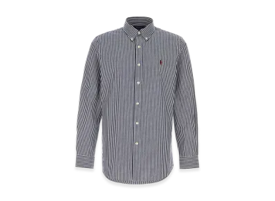 Polo Ralph Lauren Embroidered Stretch Cotton Shirt "Navy/White"