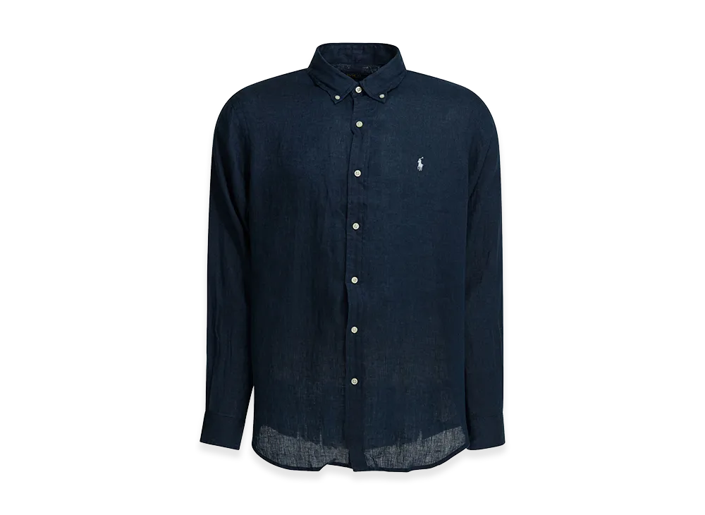Polo Ralph Lauren Linen Shirt With Logo "Navy"