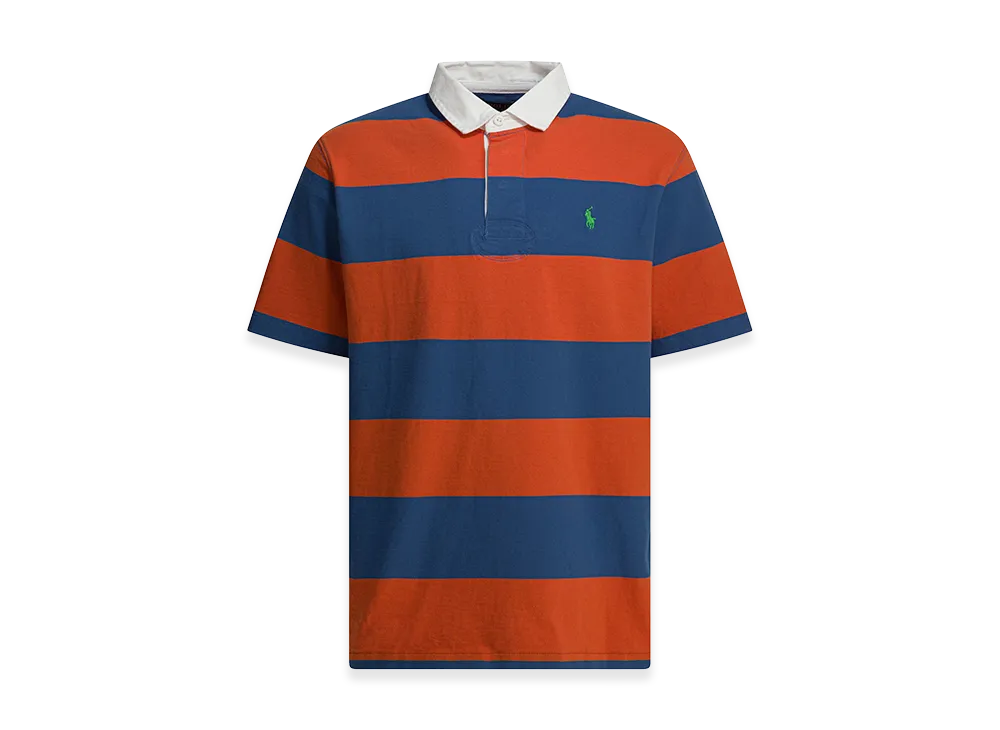 Polo Ralph Lauren Polo Shirt With Buttons And Logo "Orange/Blue"