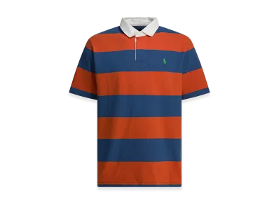 Polo Ralph Lauren Polo Shirt With Buttons And Logo "Orange/Blue"