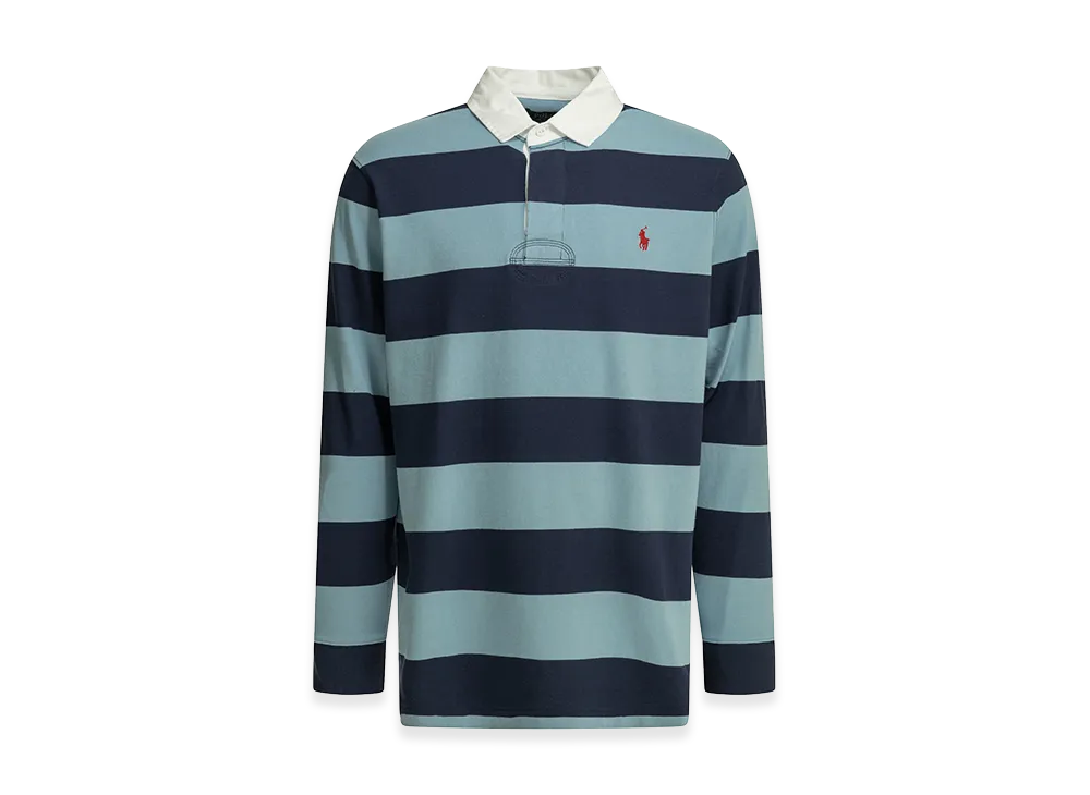 Polo Ralph Lauren Polo Shirt With Buttons "Navy/Light Blue"