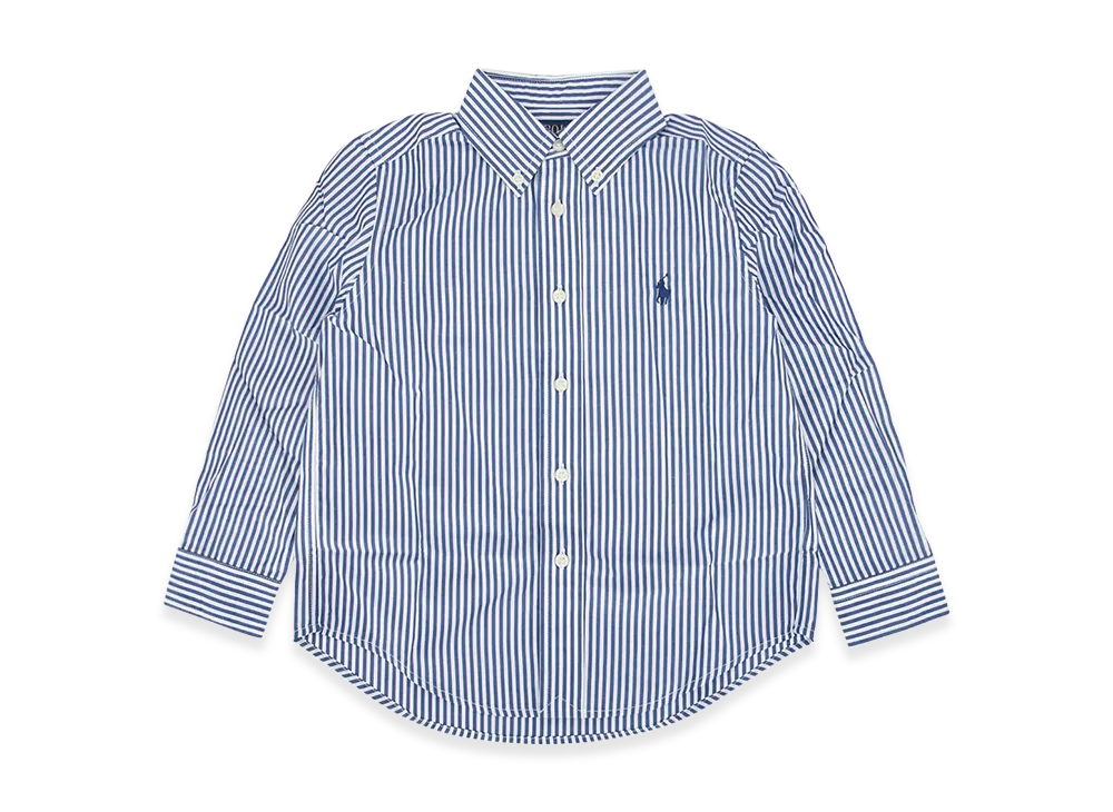 Polo Ralph Lauren Kids Slim-Fit Striped Oxford Shirt "Blue"