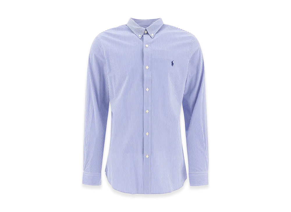 Polo Ralph Lauren Striped Stretch Poplin Shirt "Light Blue"