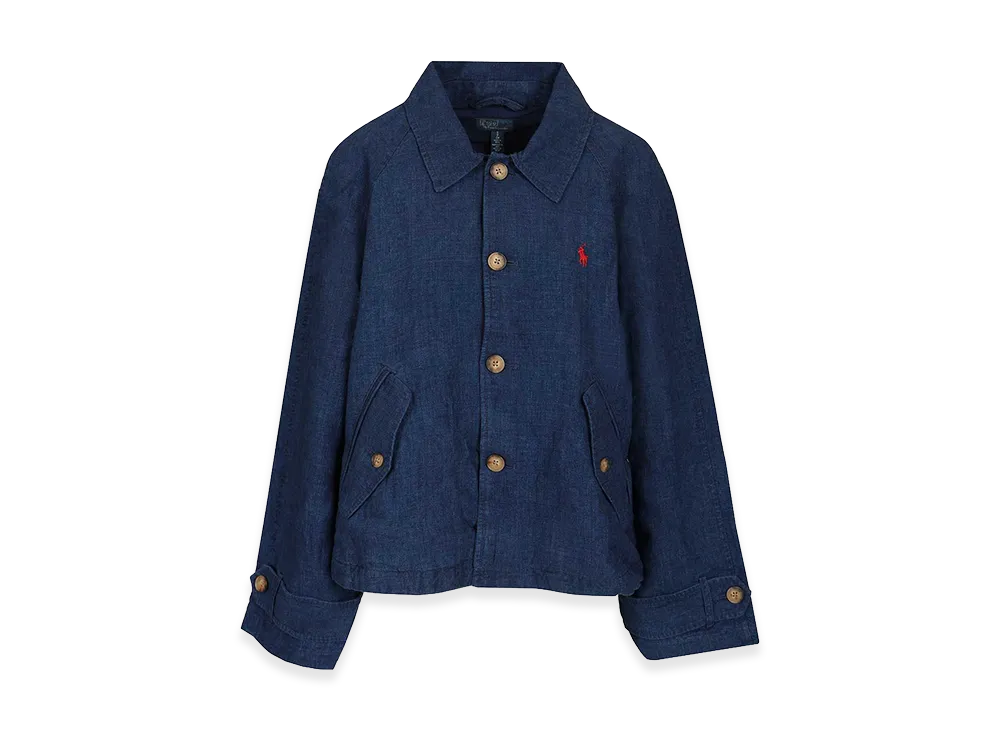 Polo Ralph Lauren Women's Delave Linen Jacket "Navy"